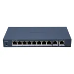 Switch PoE Hikvision Smart cu 8 porturi, 2 Uplink Gigabit, 110W, 300m