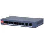 Switch PoE Dahua cu 10 porturi, Cloud Management, 8 PoE, 60W, Gigabit