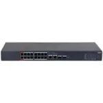 Switch PoE Dahua cu 16 porturi RJ45, uplink Gigabit, 135W, management cloud