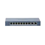 Switch PoE Hikvision cu 8 porturi PoE, 2 uplink Gigabit, 110W