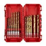 Set 19 burghie pentru metal Milwaukee SHOCKWAVE HSS Titan 2-10 mm, 1/4 Hex