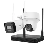 Kit supraveghere IP wireless HiLook cu 2 camere 4MP, audio si NVS microSD