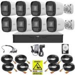 Sistem supraveghere Uniview cu 8 camere 5MP ColorHunter, HDD 1TB