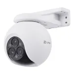 Cameră Wi‑Fi rotativă EZVIZ H80f cu 3 lentile, 4MP, AI și vedere color 24/7