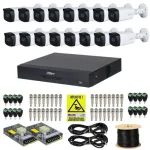 Kit supraveghere Dahua 16 camere 5MP Starlight IR 80m cu DVR 16 canale WizSense