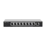 Switch PoE+ Gigabit Ruijie cu 8 porturi si uplink RJ45, Cloud Management
