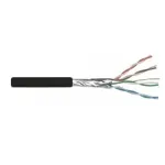 Cablu CAT6 FTP ecranat din cupru solid, rola 305 m, negru