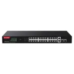Switch PoE Gigabit IP-COM cu 24 porturi, 2 RJ45 uplink, 2 SFP, 1U