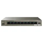 Switch PoE Gigabit IP-COM cu 8 porturi, uplink RJ45 si SFP, 102W
