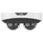 Camera IP duala UNV 2x4MP cu IR 30m, microfon, PoE si protectie IK10