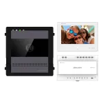 Kit videointerfon Hikvision 2 fire pentru 1 familie, monitor 7 inch, Wi-Fi