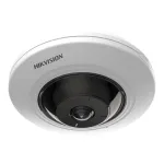 Cameră IP fisheye Hikvision 5MP, IR 8m, microfon integrat, PoE