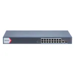 Switch PoE Gigabit Hikvision cu 16 porturi, uplink RJ45/SFP si Smart Management