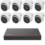 Sistem supraveghere Hikvision cu 8 camere IP 2MP, PoE, SSD 1TB