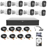 Sistem supraveghere complet Uniview cu 8 camere 5MP, XVR 8 canale si HDD