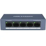 Switch Hikvision cu 5 porturi RJ45 10/100 Mbps, compact