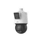Camera de supraveghere IP PTZ dual lens 4MP cu PoE, IR 100 m, audio