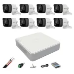 Sistem supraveghere Hikvision cu 8 camere 8MP, IR 80m, DVR 8 canale