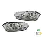 Set de faruri LED potrivit pentru VW Polo după 2017, bază cromată, stânga și dreapta Performance AutoTuning