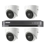 Sistem supraveghere video Hikvision cu 4 camere 8MP, IR 60 m, DVR 4K