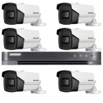 Sistem supraveghere video Hikvision cu 6 camere 8MP, IR 80 m, DVR 4K