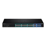 Switch PoE+ Gigabit Web Smart TRENDnet cu 28 porturi si 4 uplink SFP