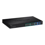Switch Web Smart PoE+ TRENDnet cu 16 porturi Gigabit si 4 uplink SFP, 370W