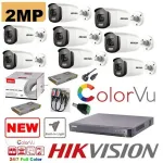 Kit supraveghere Hikvision 8 camere ColorVu 2MP, 40 m, accesorii incluse