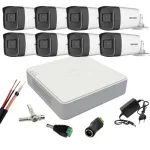 Kit supraveghere Hikvision cu 8 camere 2MP, IR 80 m, DVR 8 canale