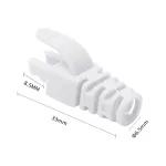 Manson pentru mufa RJ45 alb, set 100 bucati, protectie cablu Ethernet
