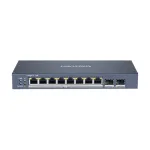 Switch Gigabit PoE Hikvision cu 8 porturi si 2 SFP uplink, Smart Management