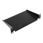 Tavă fixă 1U pentru rack 19 inch ASYTECH, adâncime 300 mm, neagră