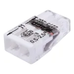 Conector compact WAGO pentru 2 fire solide 0.5-2.5 mm², set 100 buc