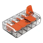 Conector derivatie WAGO 221-615 pentru 5 fire, max. 6 mm², set 15 buc