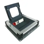 Doza de pardoseala metalica ingropata DLX, 16 module, capac 235x235 mm