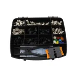 Kit conectori BNC CAP SYSTEM cu 50 bucati, cleste sertizare si decapator