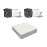 Kit supraveghere Hikvision 2MP Full HD cu 2 camere IR 40m si DVR