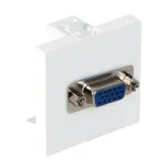 Panel cu socket VGA DLX Electric, 45x45 mm, alb RAL 9010
