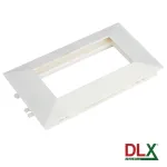 Ramă dublă albă pentru aparataj 45x45 mm, 4 module, DLX Electric