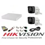 Sistem supraveghere Hikvision cu 2 camere 5MP IR 80m si DVR 4 canale