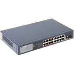 Switch PoE Hikvision cu 16 porturi si 2 porturi uplink Gigabit