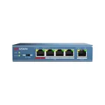 Switch PoE Hikvision cu 4 porturi si 1 port uplink, 38W, mod Extended