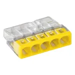 Conector compact de imbinare WAGO 5 poli pentru 2.5 mm², set 100 buc