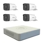 Kit supraveghere exterior Hikvision 4 camere 5MP IR 40 m cu DVR H.265