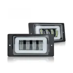 Proiector LED auto 15W cu angel eyes DRL alb/galben, 12V-24V