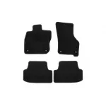 Mochete de podea din carpetă cu două straturi, potrivite pentru Chevrolet Spark 2010-2015, din țesătură Rex, set de 4 bucăți, negru Performance AutoTuning