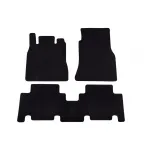 Mochete de podea din carpetă cu două straturi, potrivite pentru Mercedes A class W168 2001-2004, din țesătură Rex, set de 3 piese, negru Performance AutoTuning