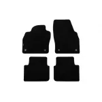 Tălpi de covor cu două straturi, potrivite pentru Skoda Scala, Kamiq după 2019, din material Rex, set de 4 bucăți, negru Performance AutoTuning