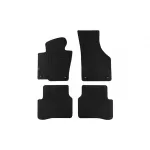 Mochete de podea din covor cu două straturi, potrivite pentru VW Passat sedan, estate 2005-2014, Passat CC 2012-2016 cu deschideri rotunde, set de 4 bucăți, negre. Performance AutoTuning