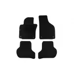 Tălpi de mochetă cu două straturi, potrivite pentru VW Golf V 2003-2008, Golf VI 2008-2012, Scirocco 2008-2017, Jetta 2007-2010, negre cu deschideri rotunde, set de 4 bucăți. Performance AutoTuning